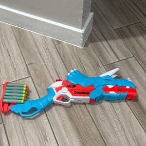 Nerf DinoSquad Blaster - Red, Blue, and White (Nerf Darts Included)